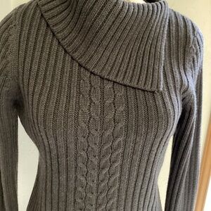 Dark Charcoal Gray Anchor Blue Sweater